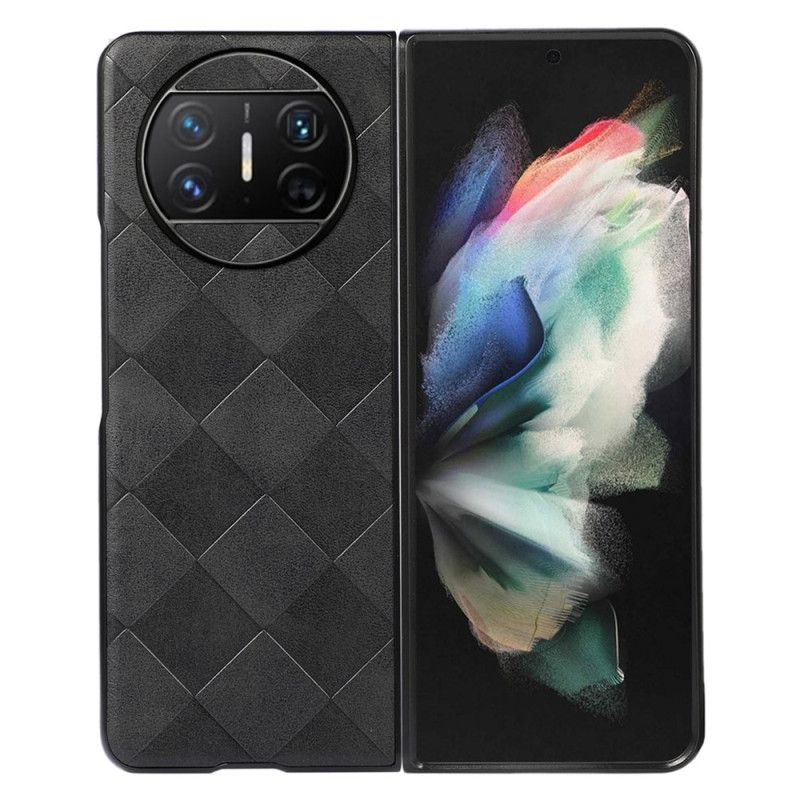 Kryt Huawei Mate X3 Umělá Kůže S Kostkovaným Vzorem