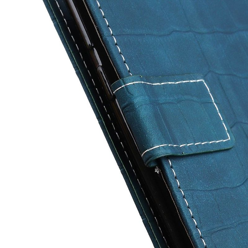 Flipové Pouzdro Na Xiaomi Redmi Note 8 Pro Efekt Croc Z Umělé Kůže