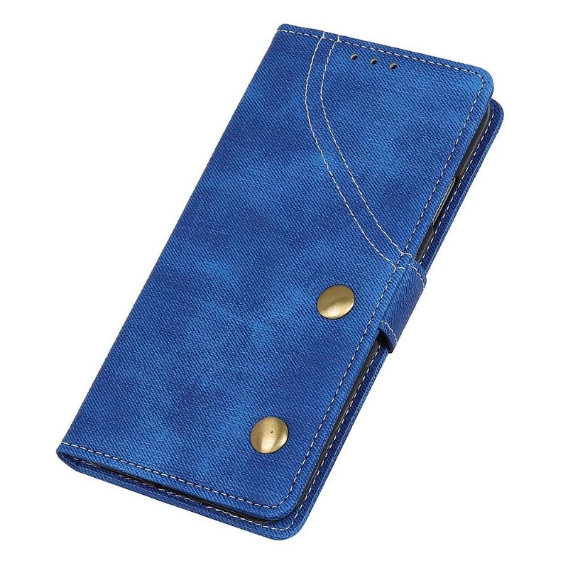 Flipové Pouzdro Na Xiaomi Redmi Note 8 Pro Látkový Potah Se Švy