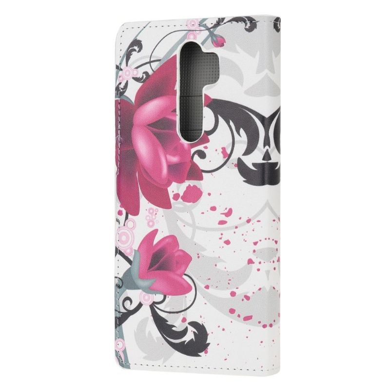 Kožené Pouzdro Na Xiaomi Redmi Note 8 Pro Lotosové Květy