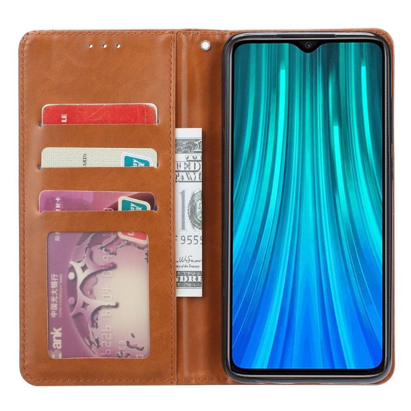 Kožené Pouzdro Na Xiaomi Redmi Note 8 Pro Pouzdro S Koženým Stojánkem