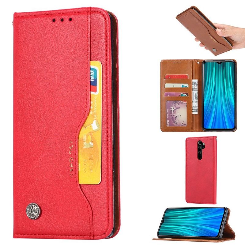 Kožené Pouzdro Na Xiaomi Redmi Note 8 Pro Pouzdro S Koženým Stojánkem