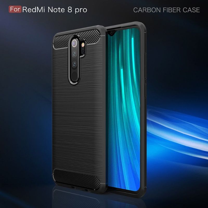 Kryt Na Xiaomi Redmi Note 8 Pro Uhlíkový Kartáčovaný Gel