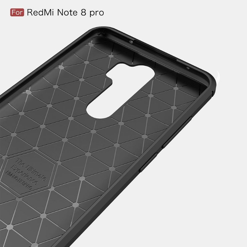 Kryt Na Xiaomi Redmi Note 8 Pro Uhlíkový Kartáčovaný Gel