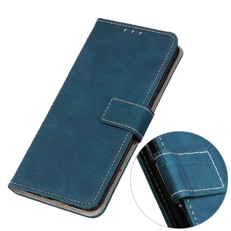 Flipové Pouzdro Na Xiaomi Redmi Note 9T Vzhled Imitace Kůže Croc