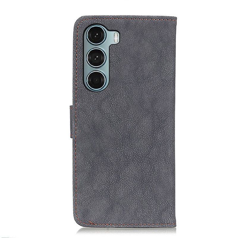 Flipové Pouzdro Na Moto G200 5G Khazneh Retro Štípaná Kůže