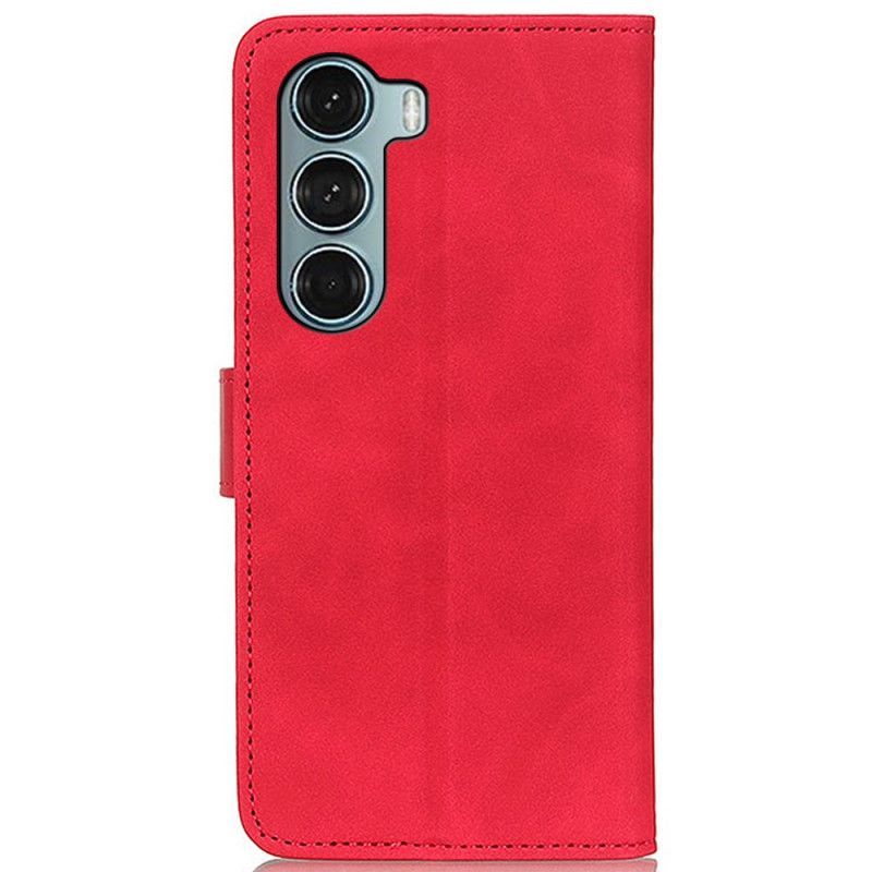 Kožené Pouzdro Na Moto G200 5G Khazneh Vintage Kožený Efekt