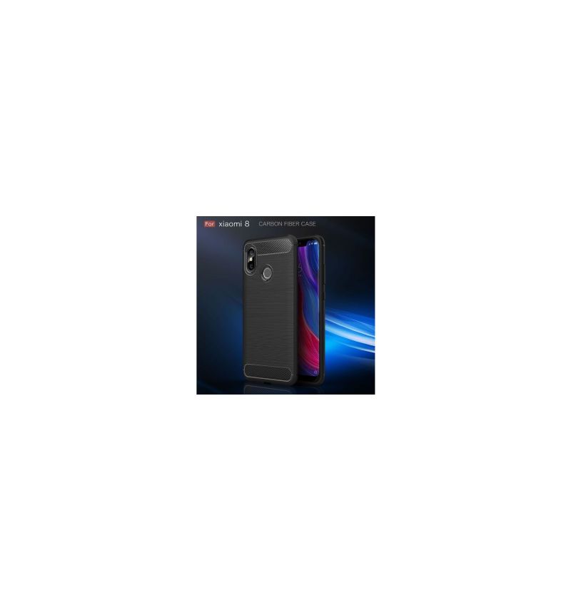Kryt Na Xiaomi Mi 8 Kartáčovaný Uhlík