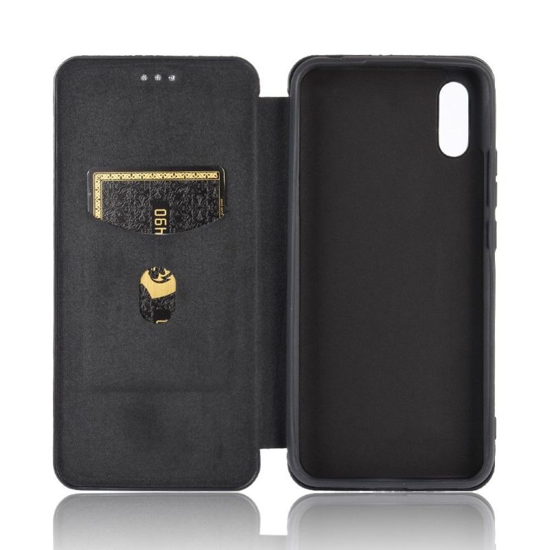 Flipové Pouzdro Na Xiaomi Redmi 9A Efekt Uhlíkových Vláken
