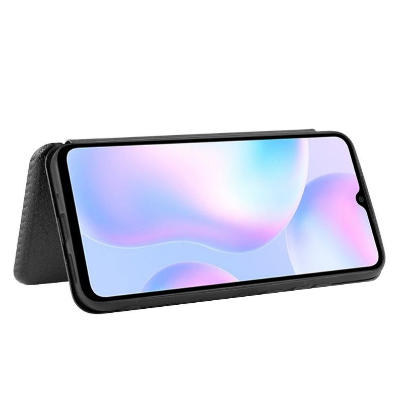 Flipové Pouzdro Na Xiaomi Redmi 9A Efekt Uhlíkových Vláken