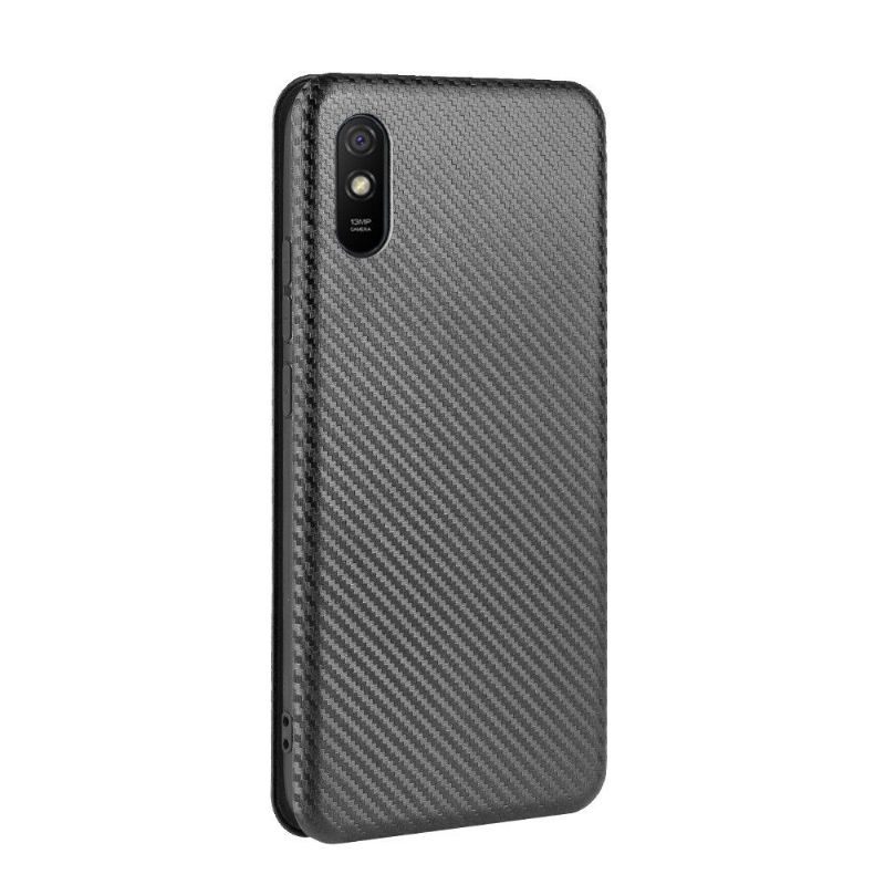 Flipové Pouzdro Na Xiaomi Redmi 9A Efekt Uhlíkových Vláken