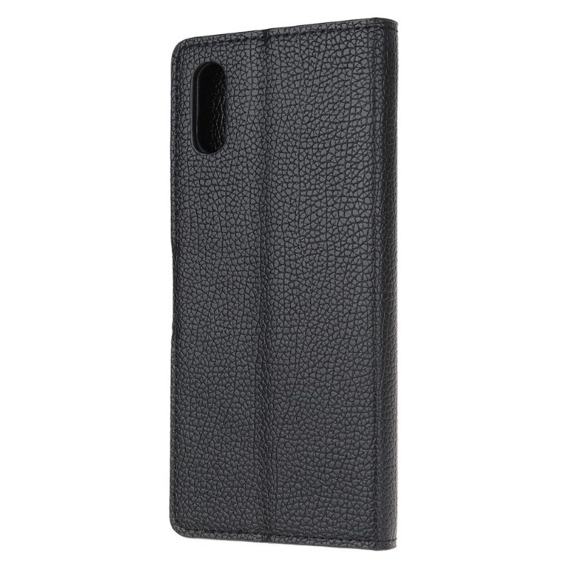 Flipové Pouzdro Na Xiaomi Redmi 9A Kožený Styl Litchi Skin Effect
