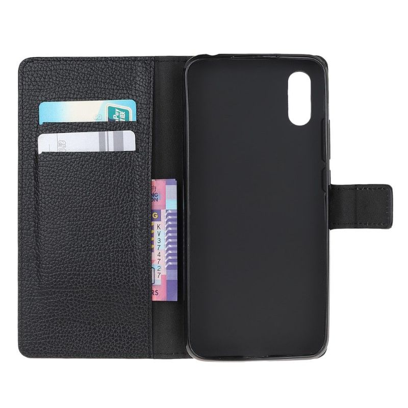 Flipové Pouzdro Na Xiaomi Redmi 9A Kožený Styl Litchi Skin Effect