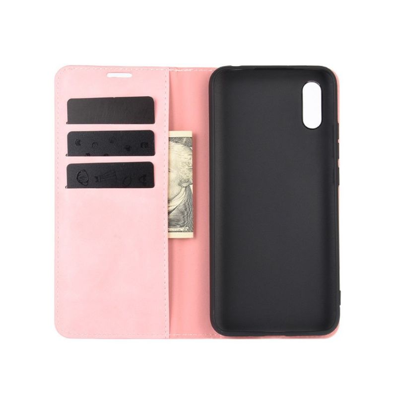Flipové Pouzdro Na Xiaomi Redmi 9A Obchodní Retro - Růžová