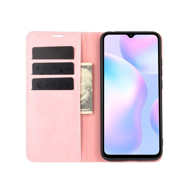 Flipové Pouzdro Na Xiaomi Redmi 9A Obchodní Retro - Růžová