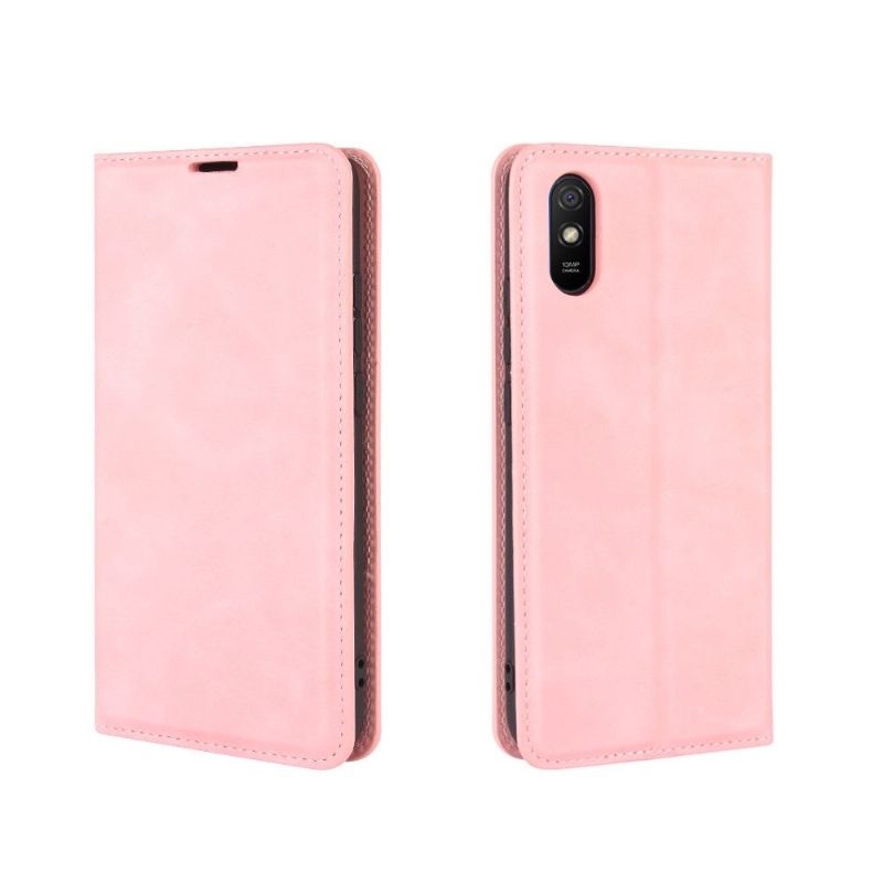Flipové Pouzdro Na Xiaomi Redmi 9A Obchodní Retro - Růžová