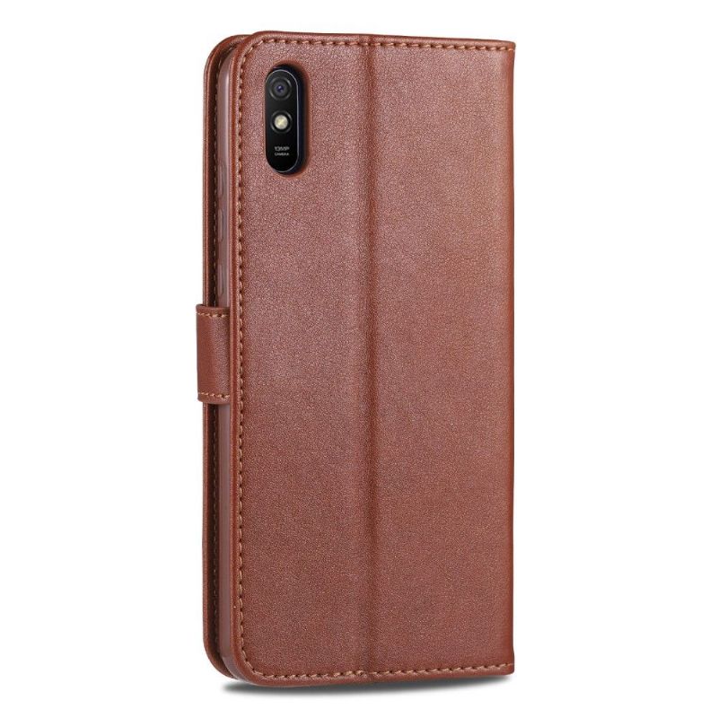 Flipové Pouzdro Na Xiaomi Redmi 9A Retro Kožený Efekt Azns