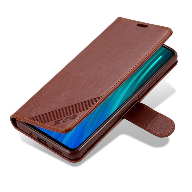 Flipové Pouzdro Na Xiaomi Redmi 9A Retro Kožený Efekt Azns