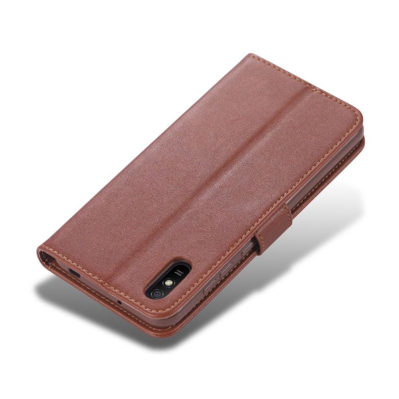 Flipové Pouzdro Na Xiaomi Redmi 9A Retro Kožený Efekt Azns