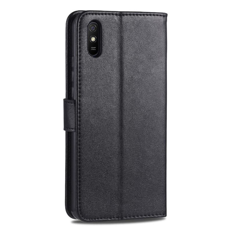 Flipové Pouzdro Na Xiaomi Redmi 9A Retro Kožený Efekt Azns