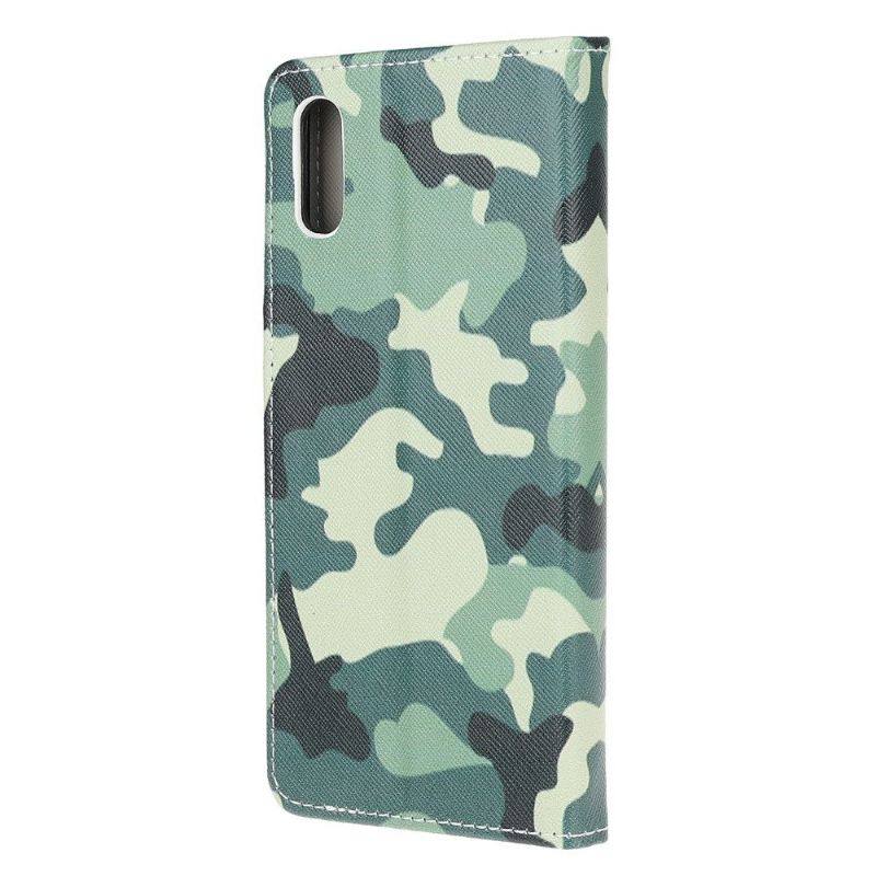 Kožené Pouzdro Na Xiaomi Redmi 9A Vojenská Kamufláž