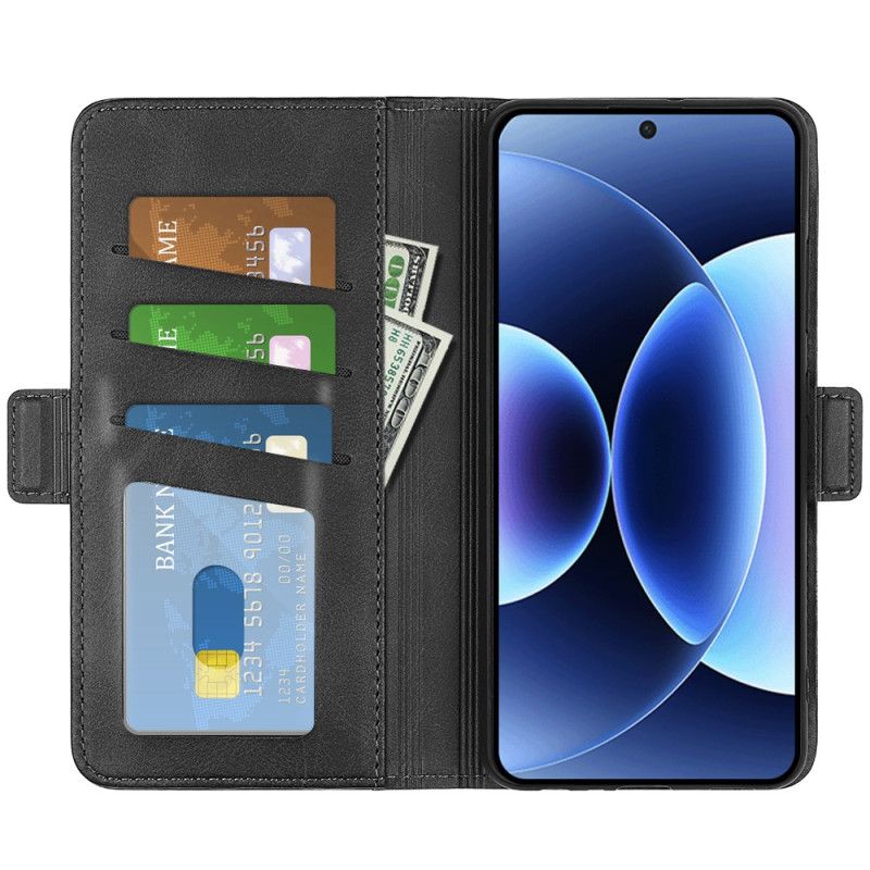 Kožený Kryt Na Xiaomi 17 Pro Dvojitá Spona