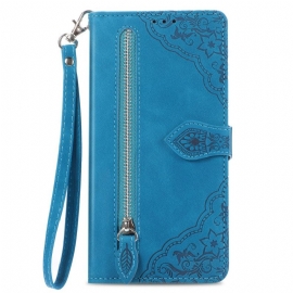 Kožený Kryt Na Xiaomi 17 Pro Peněženka S Krajkovým Vzorem