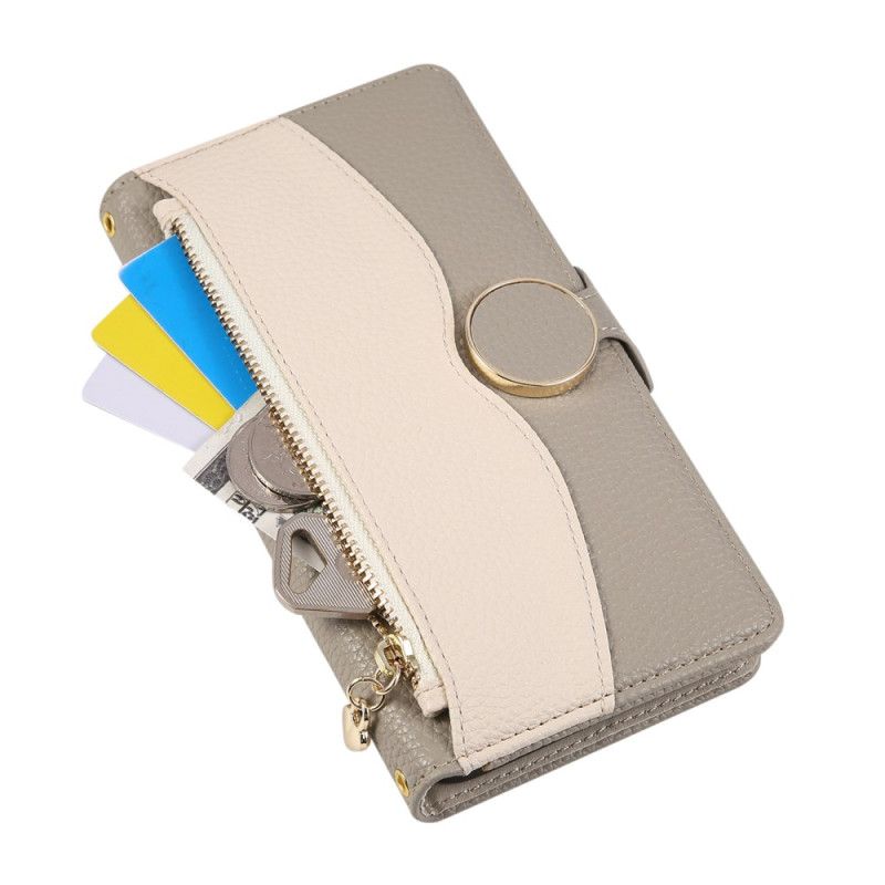 Kožený Kryt Na Xiaomi 17 Pro Peněženka Na Zip