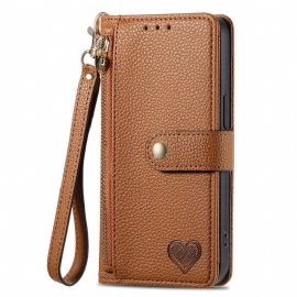 Kožený Kryt Na Xiaomi 17 Pro Rfid Blokovací Srdce