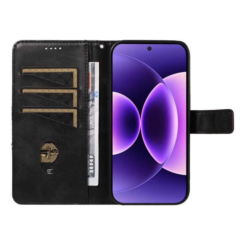 Kožený Kryt Xiaomi 17 Pro Dvoubarevný Kožený Efekt