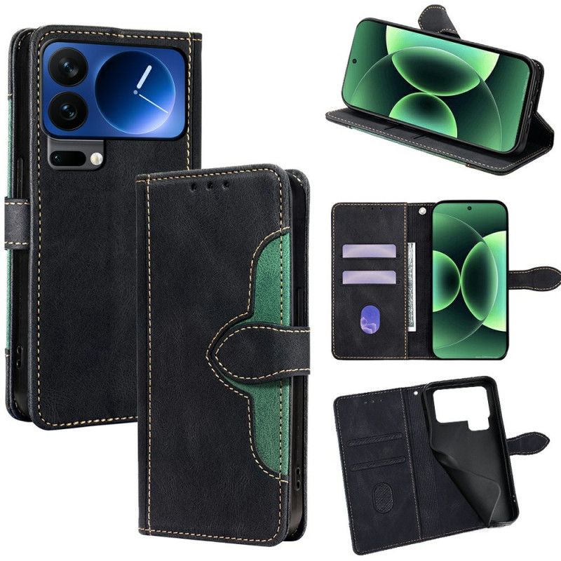 Kožený Kryt Xiaomi 17 Pro Květinový Vzor