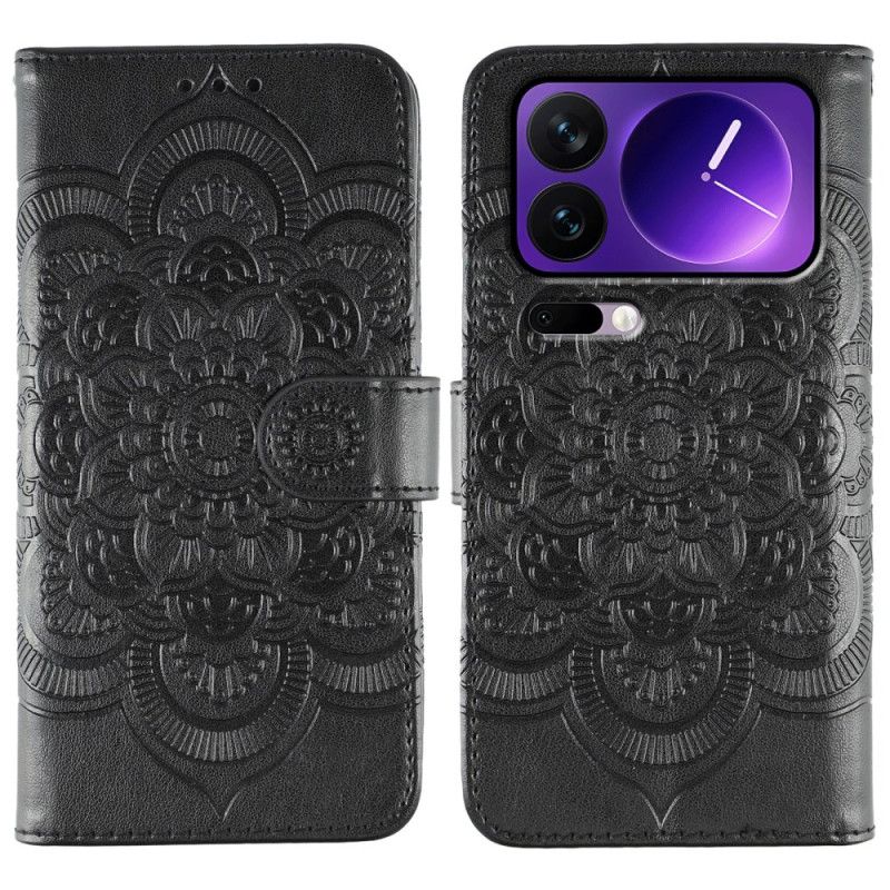 Kožený Kryt Xiaomi 17 Pro Potištěná Mandala