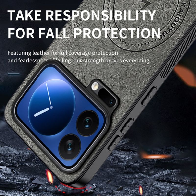 Kryt Na Xiaomi 17 Pro Kožený Efekt Magsafe