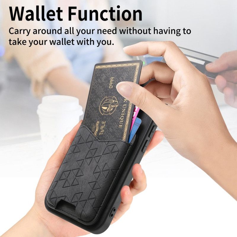 Kryt Xiaomi 17 Pro Pouzdro Na Karty A Stojánek S Gravírovaným Designem