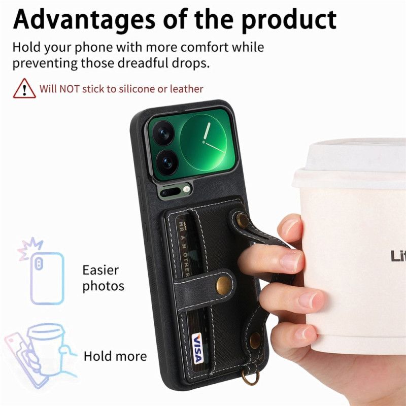 Kryt Xiaomi 17 Pro Přihrádky Na Karty A Popruh