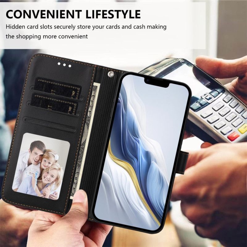 Peněženková Pouzdra Xiaomi 17 Pro Efekt Obyčejné Kůže