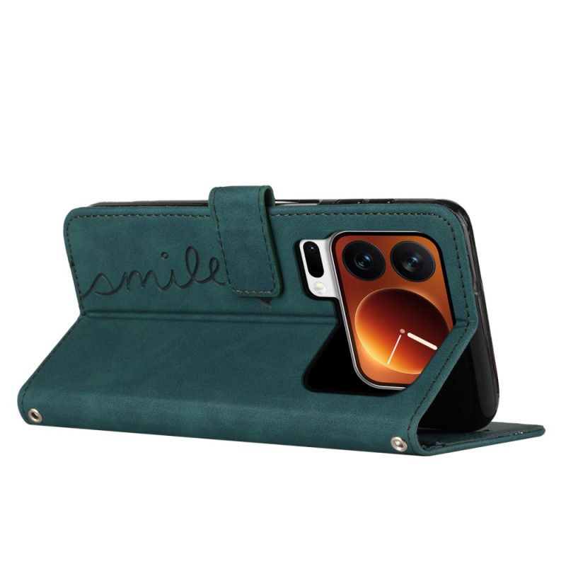 Peněženková Pouzdra Xiaomi 17 Pro Kryty Na Mobil Vzor Srdce A Úsměvu