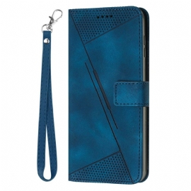 Peněženková Pouzdra Xiaomi 17 Pro Trojúhelníkový Vzor A Řemínek