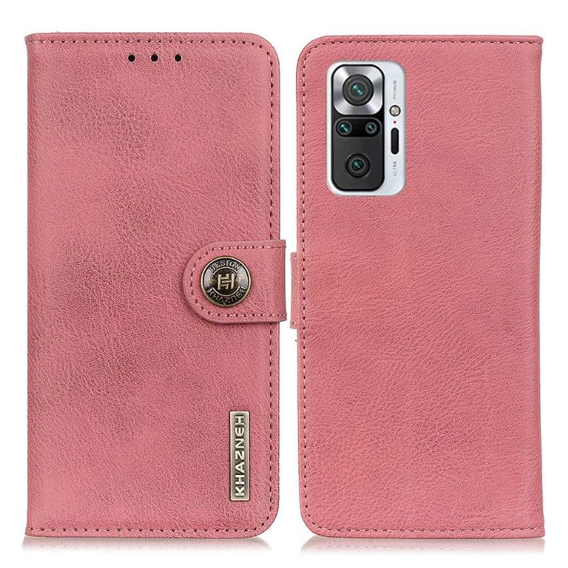 Flipové Pouzdro Na Xiaomi Redmi Note 10 Pro Držák Karet S Koženými Efekty Khazneh