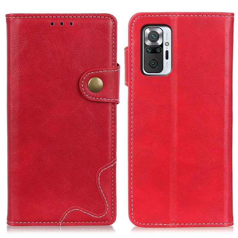 Flipové Pouzdro Na Xiaomi Redmi Note 10 Pro Odkryté Švy Ve Tvaru S