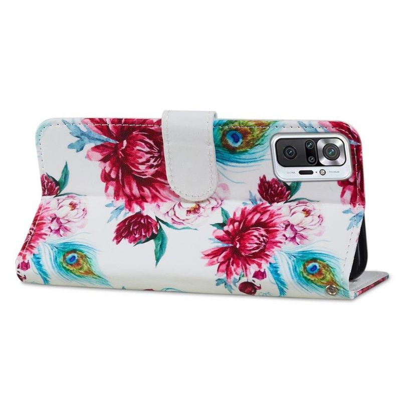 Flipové Pouzdro Na Xiaomi Redmi Note 10 Pro Paví Květ