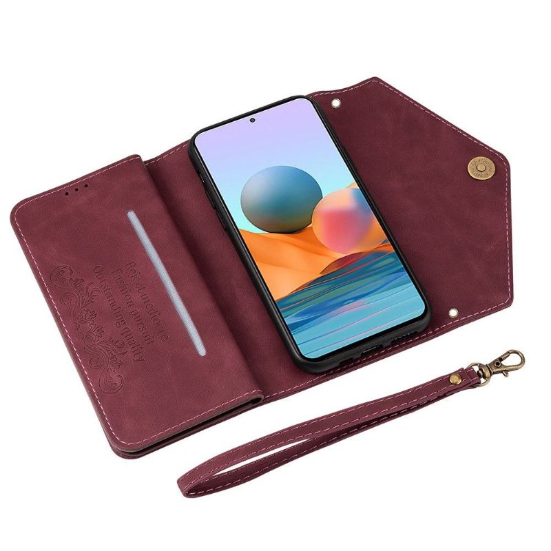 Flipové Pouzdro Na Xiaomi Redmi Note 10 Pro Peněženkové Pouzdro Kožený Efekt N.bekus