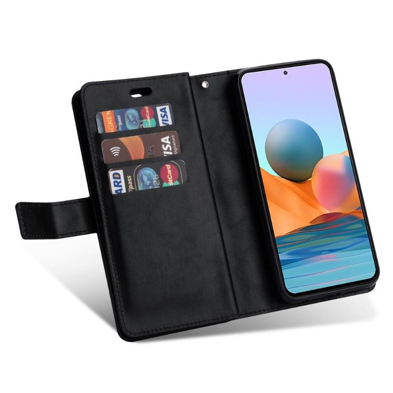 Flipové Pouzdro Na Xiaomi Redmi Note 10 Pro Peněženkové Pouzdro Na Lana Umělá Kůže