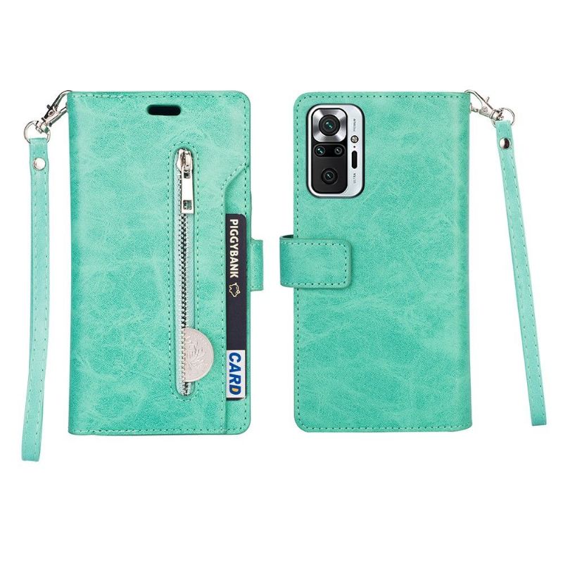 Flipové Pouzdro Na Xiaomi Redmi Note 10 Pro Peněženkové Pouzdro Na Lana Umělá Kůže
