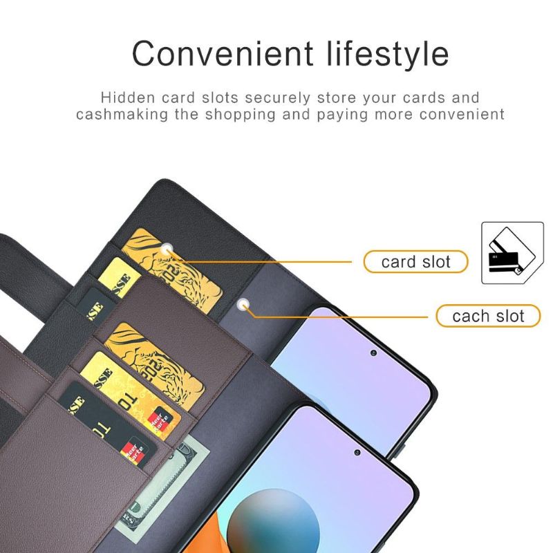 Flipové Pouzdro Na Xiaomi Redmi Note 10 Pro Prémiová Kůže