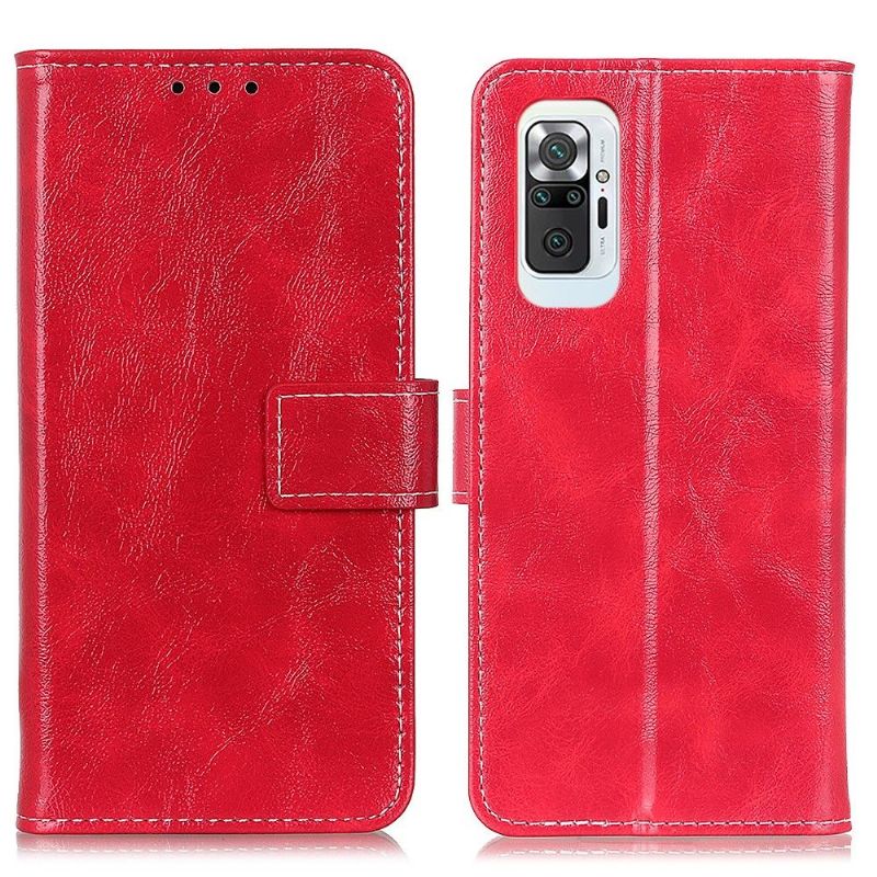 Flipové Pouzdro Na Xiaomi Redmi Note 10 Pro Prošívání S Luxusním Koženým Efektem
