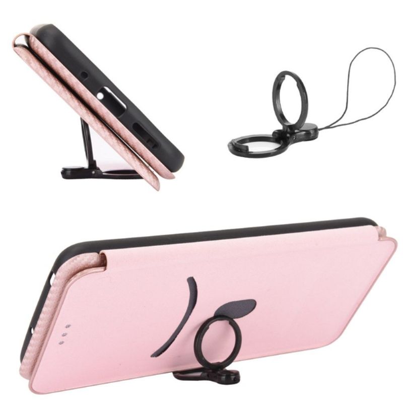 Flipové Pouzdro Na Xiaomi Redmi Note 10 Pro Umělá Kůže Ve Stylu Uhlíkových Vláken