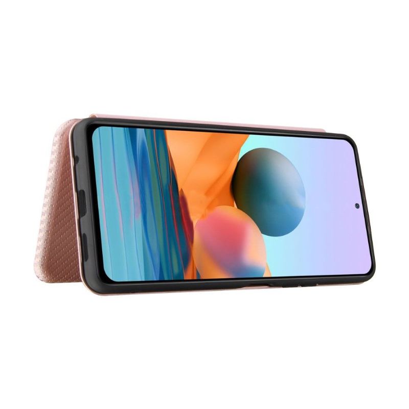 Flipové Pouzdro Na Xiaomi Redmi Note 10 Pro Umělá Kůže Ve Stylu Uhlíkových Vláken