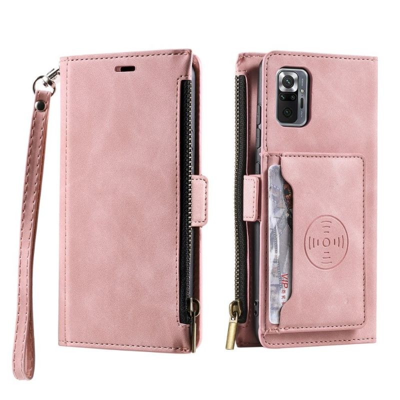 Kožené Pouzdro Na Xiaomi Redmi Note 10 Pro Peněženkové Pouzdro Booth Funkce