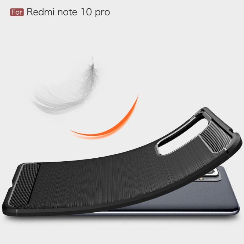Kryt Na Xiaomi Redmi Note 10 Pro Flexibilní Kartáčovaný Efekt